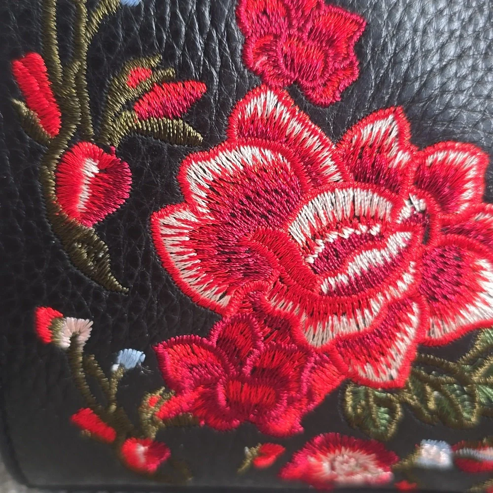 Calvin Klein Embroidered Satchel Crossbody Bag - Picture 3 of 10